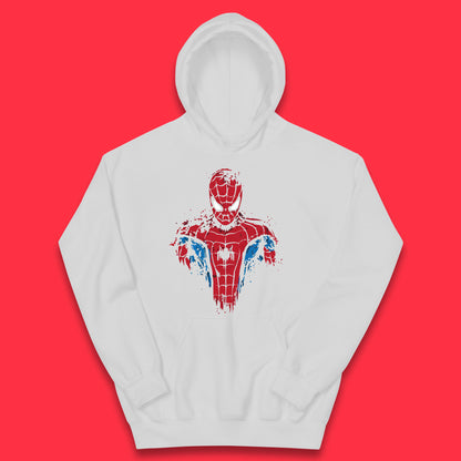 Spider-Man Distressed Portrait Marvel Comics Character Superhero Marvel Avengers Spiderman  Kids Hoodie