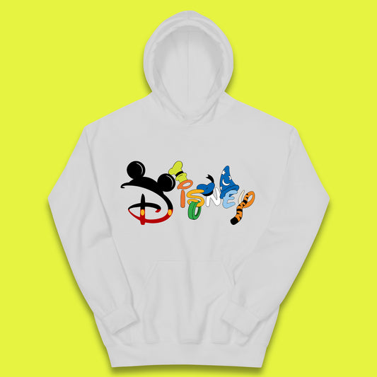 Disney Club Cartoon Characters Mickey Mouse Minnie Mouse Donald Duck Pluto Goofy Sorcerer Mickey Hat Tigger Disney World Trip Kids Hoodie