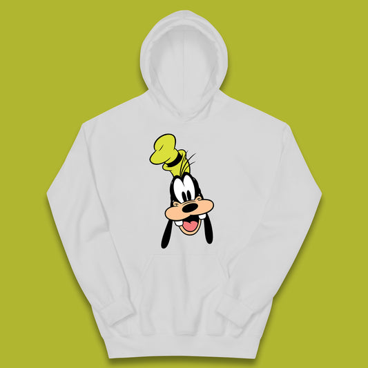 Disney Goofy Head Face Smiling Animated Cartoon Character Disney G.G. "Goofy" Goof Disney Vacation Disney World Trip Kids Hoodie