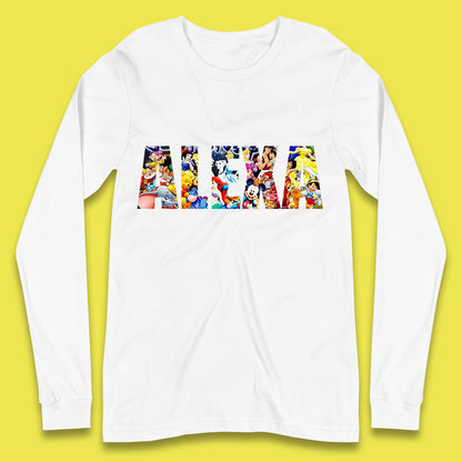 Personalised All Disney Fictional Characters Disney Family Animated Cartoons Movies Characters Disney World Long Sleeve T Shirt