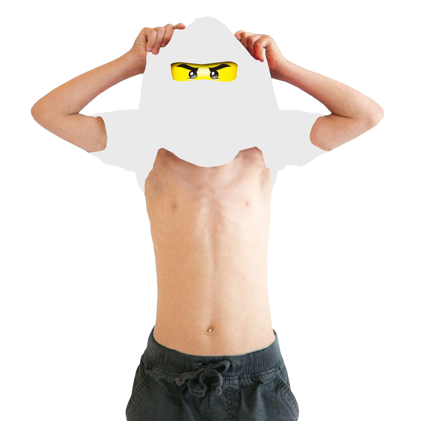 Ask Me About My Ninja Disguise Ninja Eyes Brick Flip Top Ninja Cartoon Karate Martial Arts Ninja Lovers Kids T Shirt