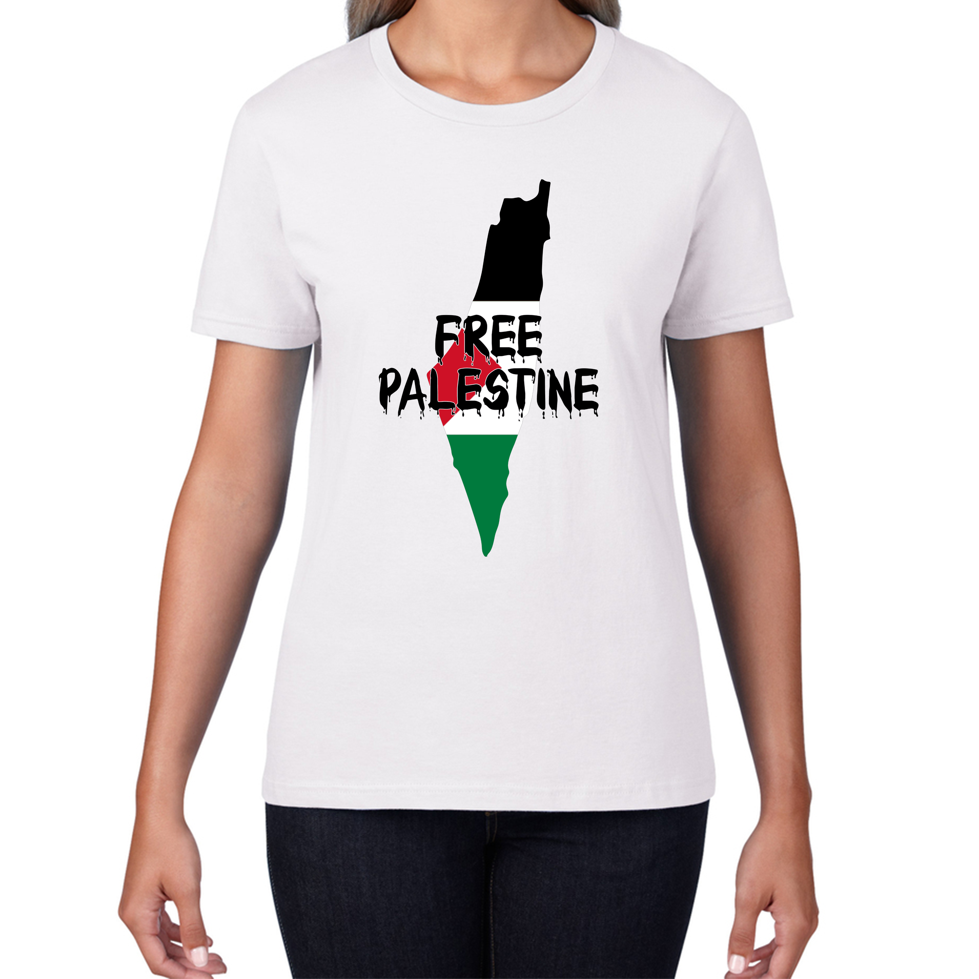 Free Palestine Stand With Palestine Muslim Lives Matter End Israeli Occupation Freedom Womens Tee Top