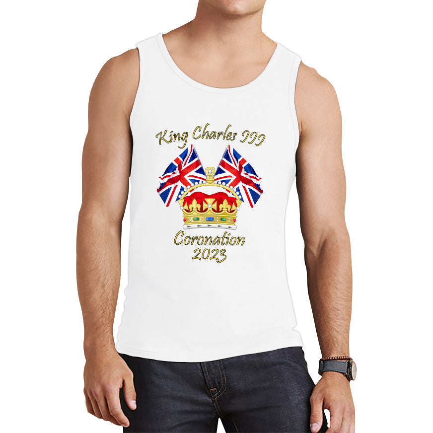 King Charles III Coronation 2023 United Kingdom Flags Royal Crown Ruling Monarch Of England CR III Tank Top