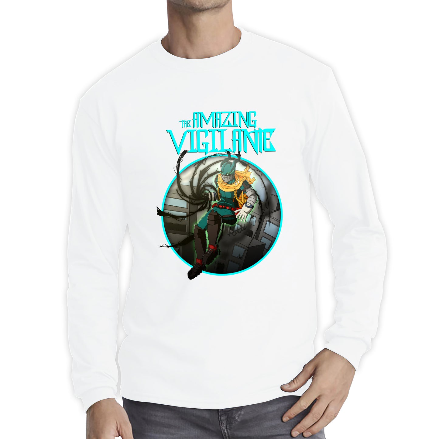 The Amazing Vigilant out of the Dark hole Vintage Graphic Cartoon Series Long Sleeve T Shirt