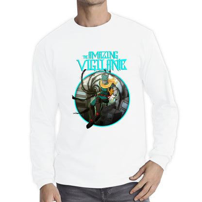 The Amazing Vigilant out of the Dark hole Vintage Graphic Cartoon Series Long Sleeve T Shirt