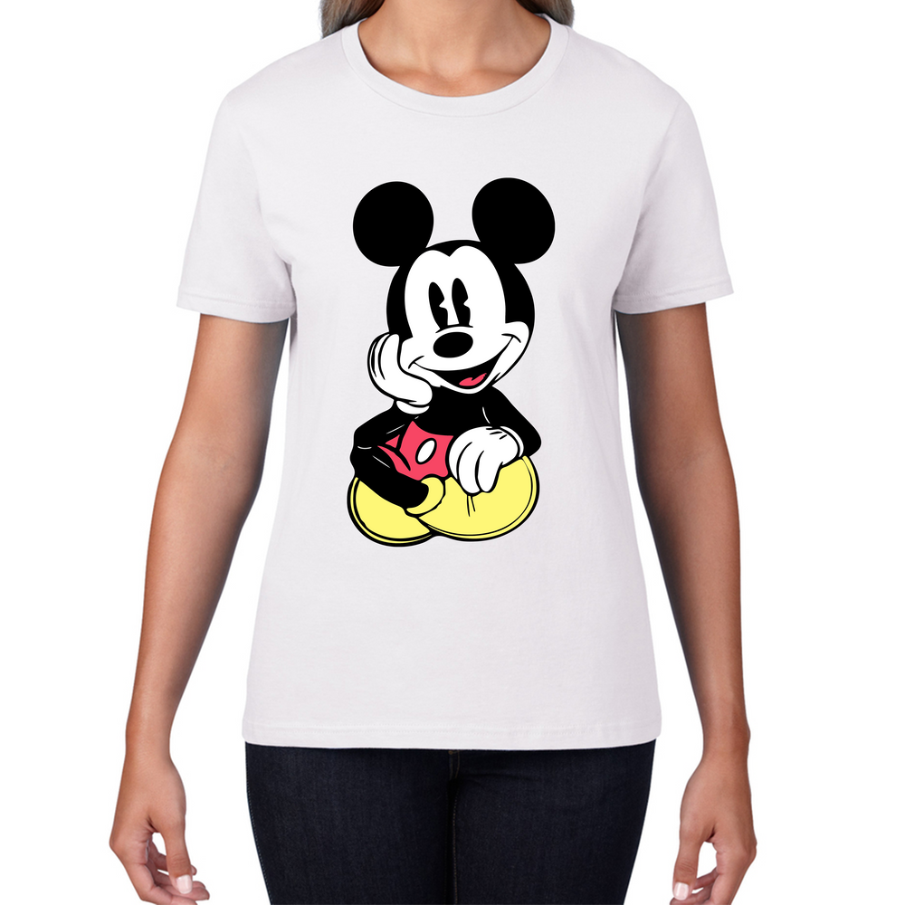 Disney Mickey Mouse Cute And Happy Cartoon Character Disney World Walt Disney Womens Tee Top