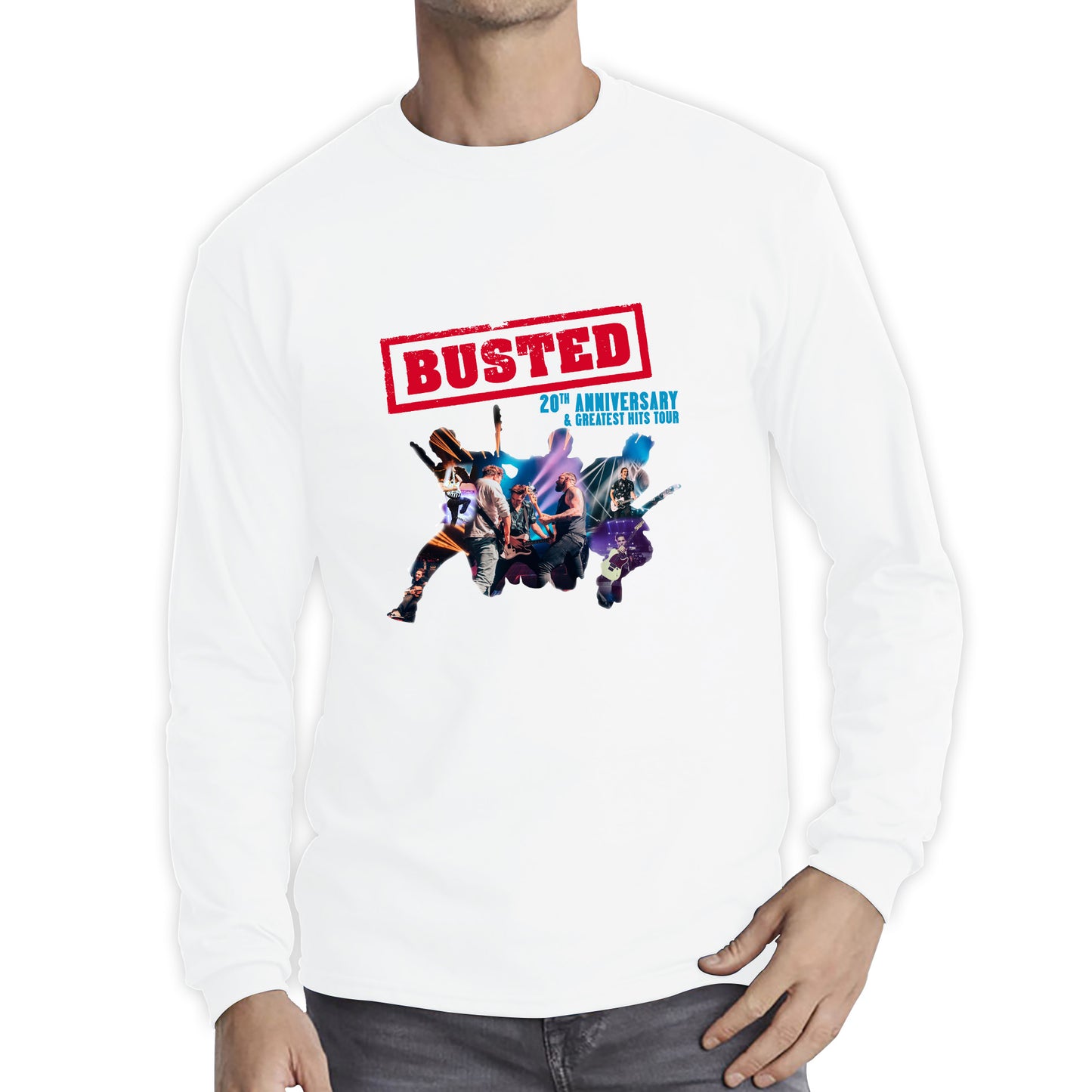 Busted 20th Anniversary & Greatest Hits Tour Busted Singers Pop Punk Music Band Long Sleeve T Shirt