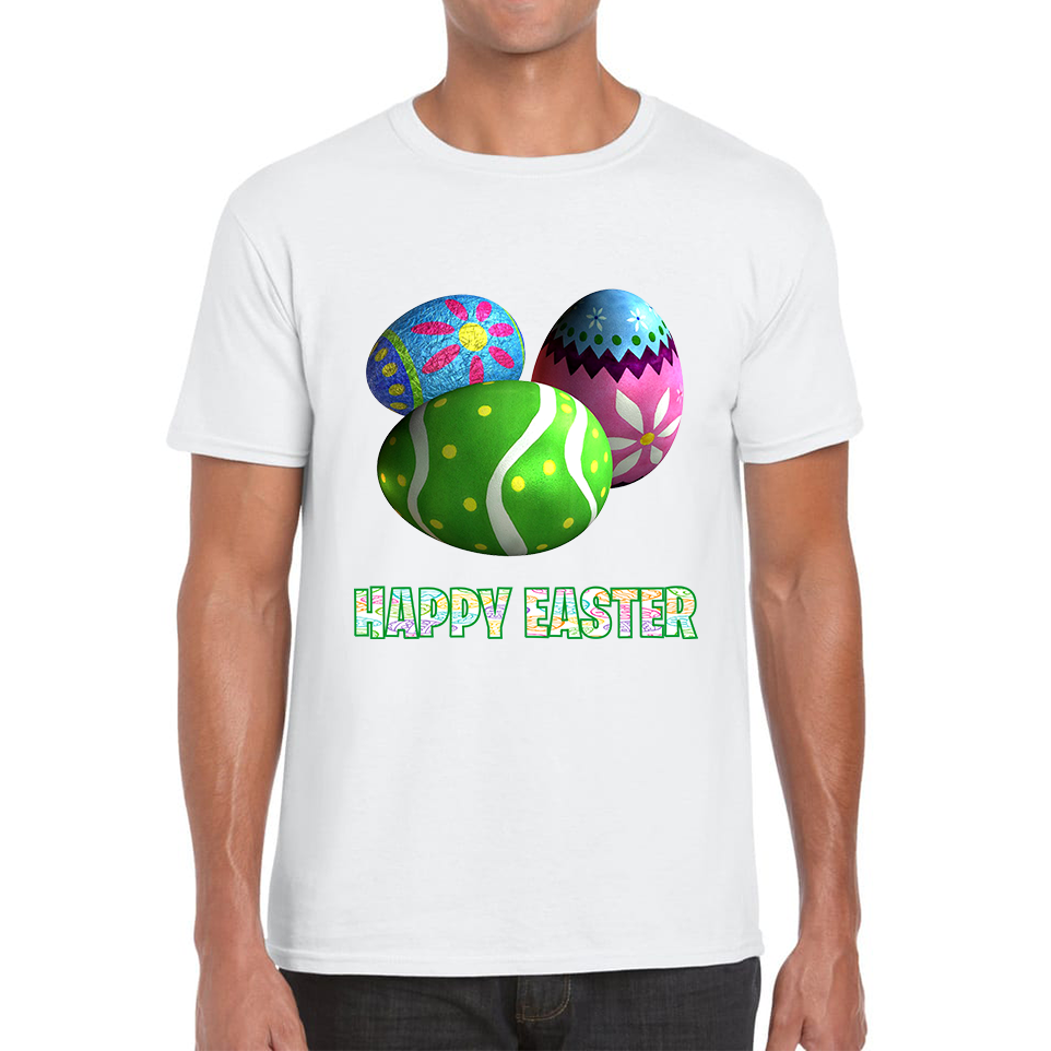 Happy Easter Bunny Colorful Egg Easter Bunny Egg Happy Easter Day Mens Tee Top