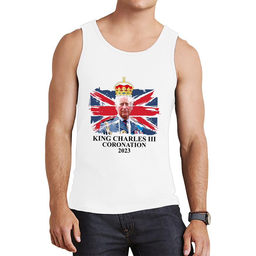 King Charles III Coronation 2023 British Flag Royal Crown God Save The King Royal Cypher Tank Top