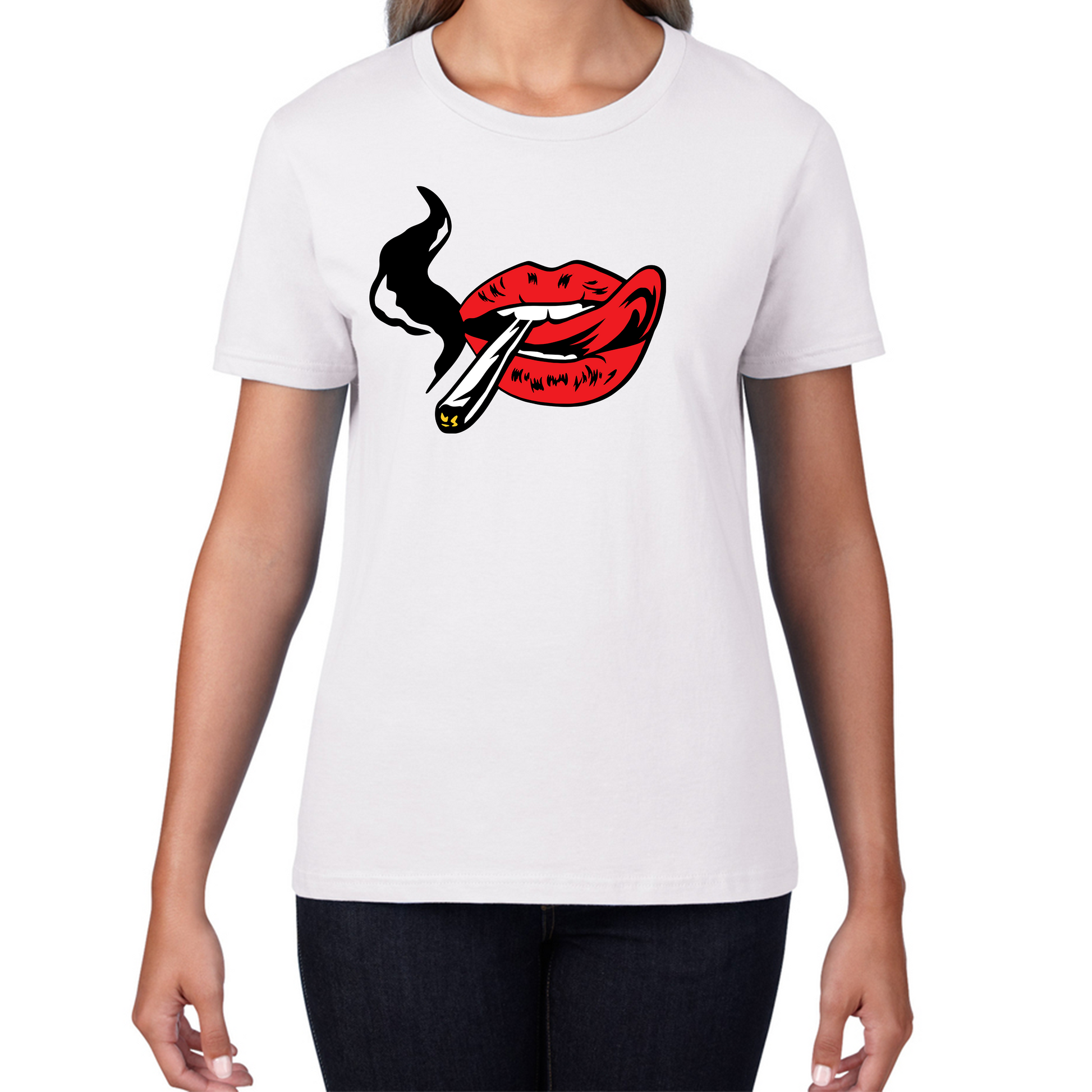 Sexy Lips Smoking T Shirt
