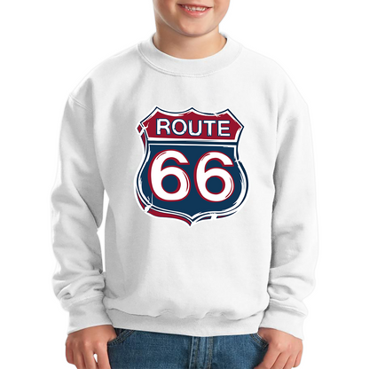 Route 66 Baseball Highway 66 US Biking Riding Highway Main Street of America Kids Jumper