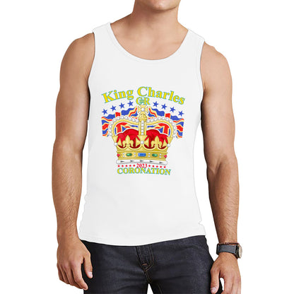 King Charles III 2023 Coronation  Royal Crown UK Ruling Monarch CR III Great Britain Pride Tank Top