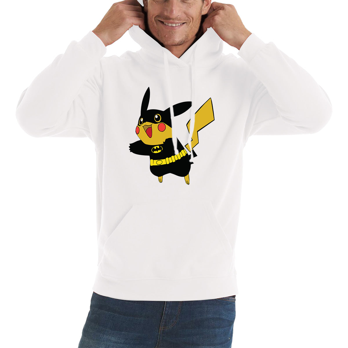 Pokémon Pikachu Batman Dc Comics Pikachu X Batman Mashup Pika-Bat Parody Unisex Hoodie