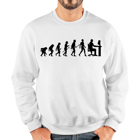 Evolution Of Computer Funny Human Evolution Programmer Coding Unisex Sweatshirt