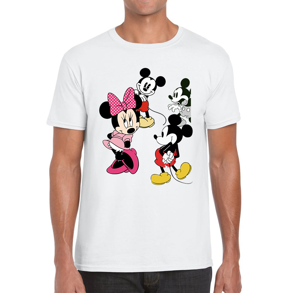 Disney Mickey & Minnie Mouse Disneyland Cartoon Characters Disney World Walt Disney Mens Tee Top