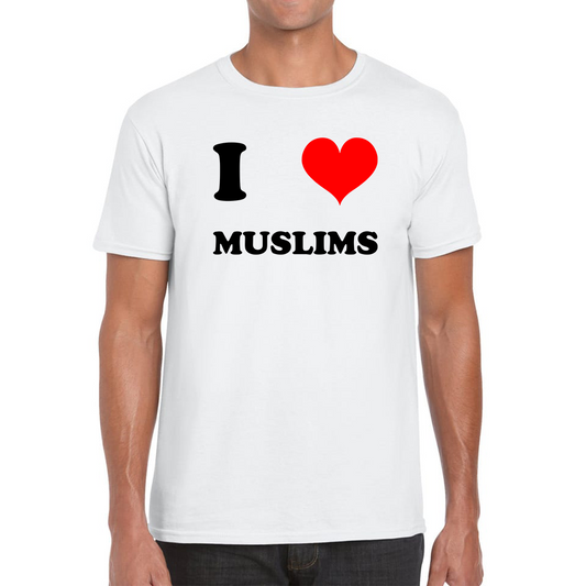 I Love Muslim Spiritual Islamic Religious Muslim Religion Mens Tee Top