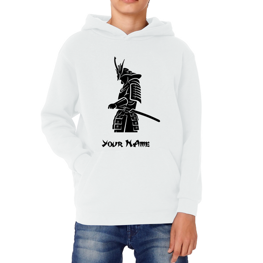 Personalised Samurai Your Name Japanese Retro Samurai Warrior Judo Karate MMA Swords Kids Hoodie