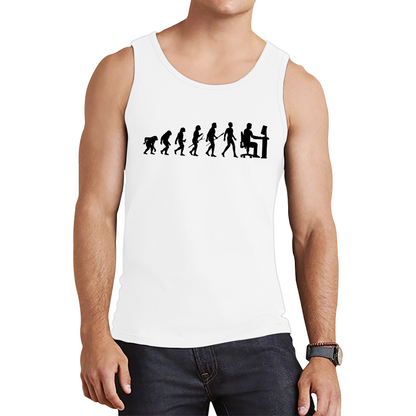 Evolution Of Computer Funny Human Evolution Programmer Coding Tank Top