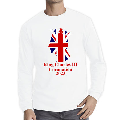 King Charles III Coronation 2023 United Kingdom King of England Royal Crown CR III His Majesty Long Sleeve T Shirt