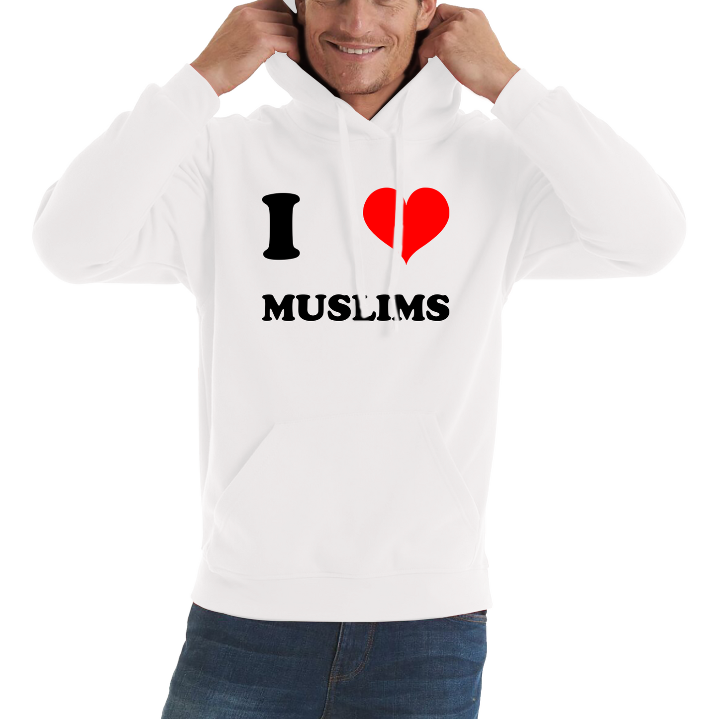 I Love Muslim Spiritual Islamic Religious Muslim Religion Unisex Hoodie