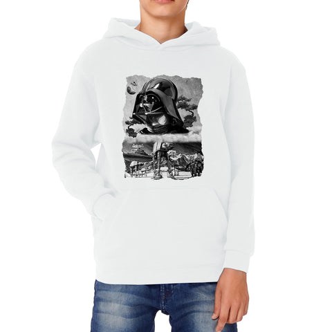 The Force Is Strong With This One Vintage Poster Graphic Movie Series Kids Hoodie
