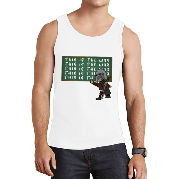 This Is The Way Dadalorian Fight War Warrior With Helmet Funny Gift Tank Top