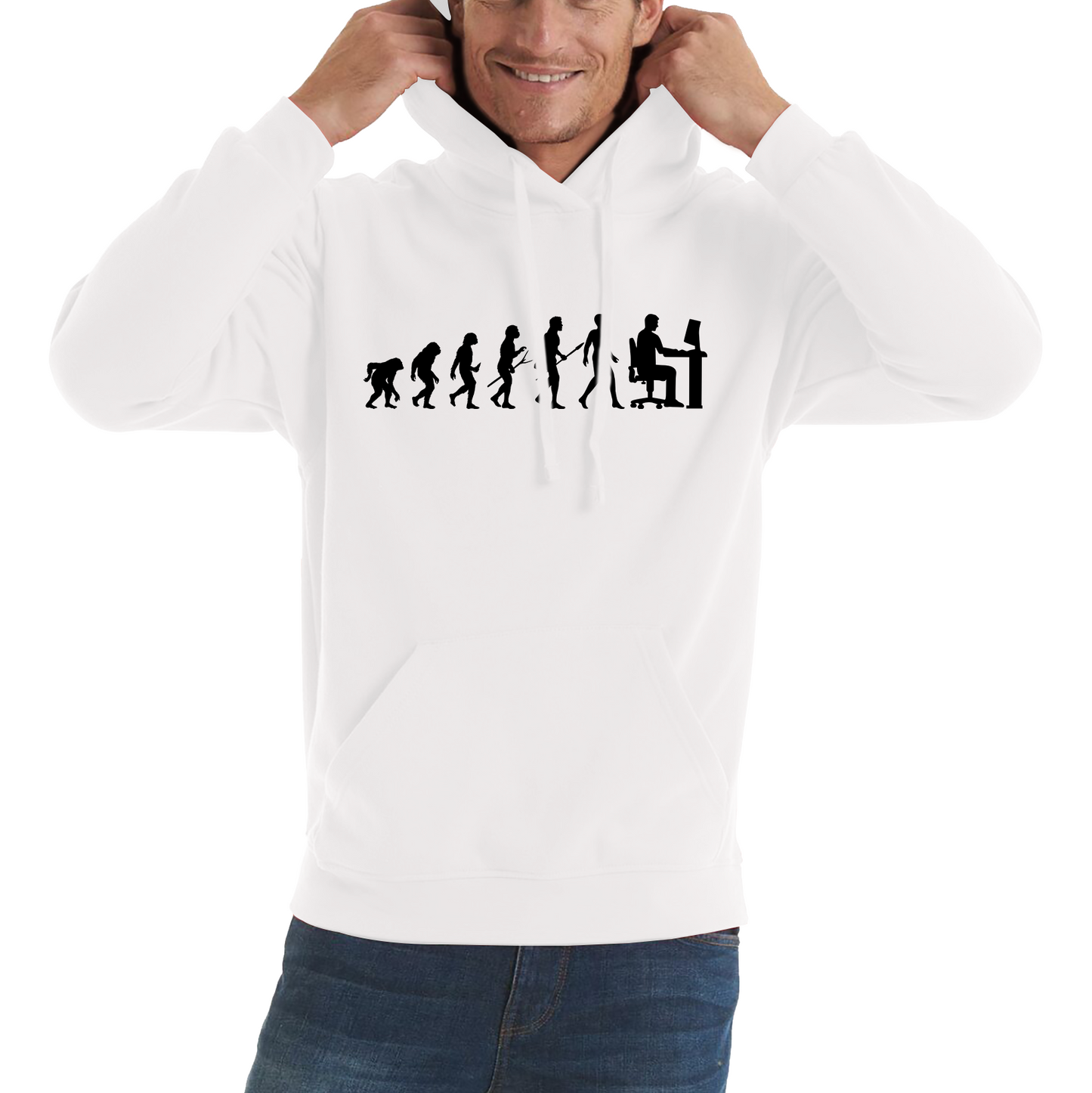 Evolution Of Computer Funny Human Evolution Programmer Coding Unisex Hoodie