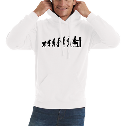 Evolution Of Computer Funny Human Evolution Programmer Coding Unisex Hoodie
