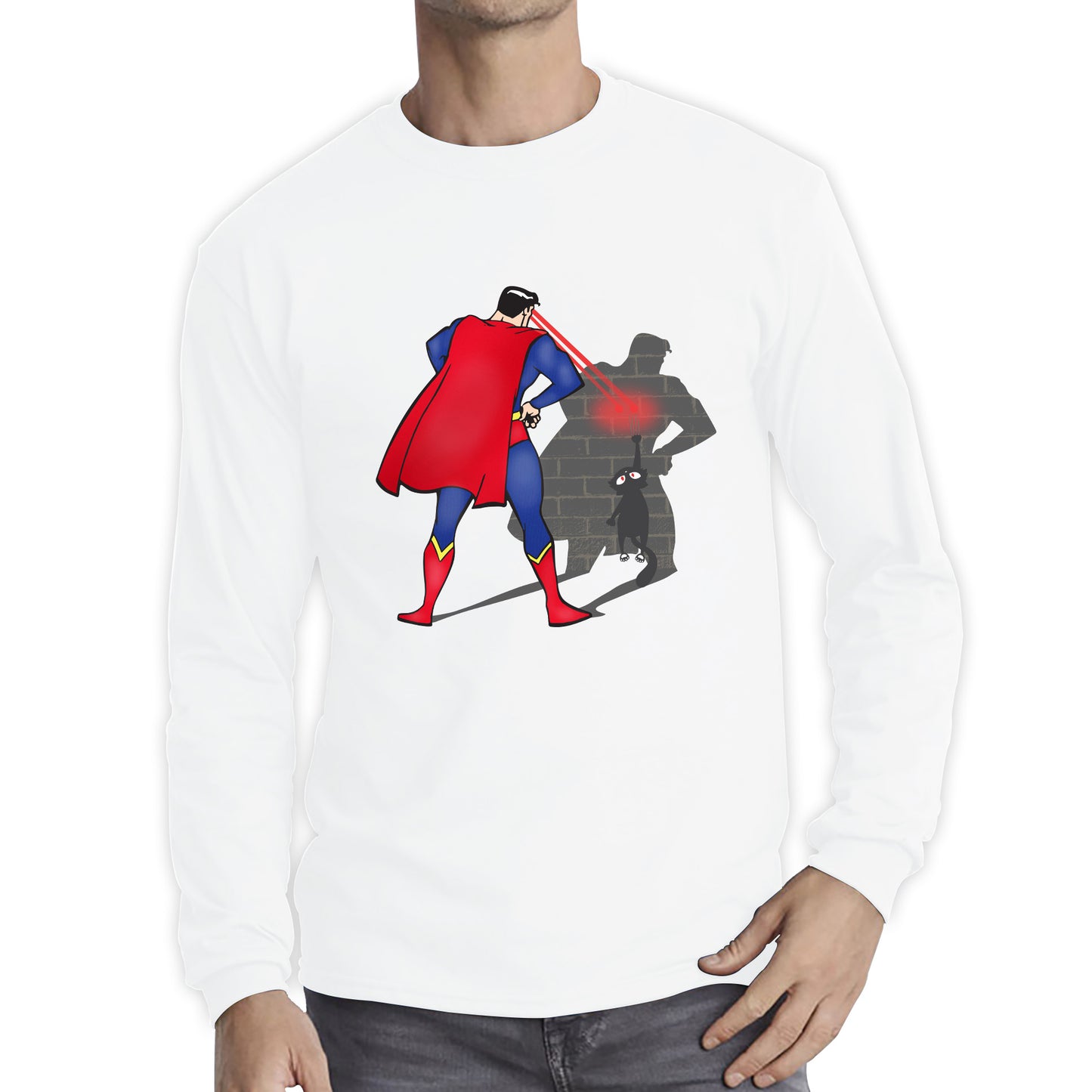 Bigman With Cat Funny Spider Cat Comics Black Cat Spider Movie Long Sleeve T Shirt