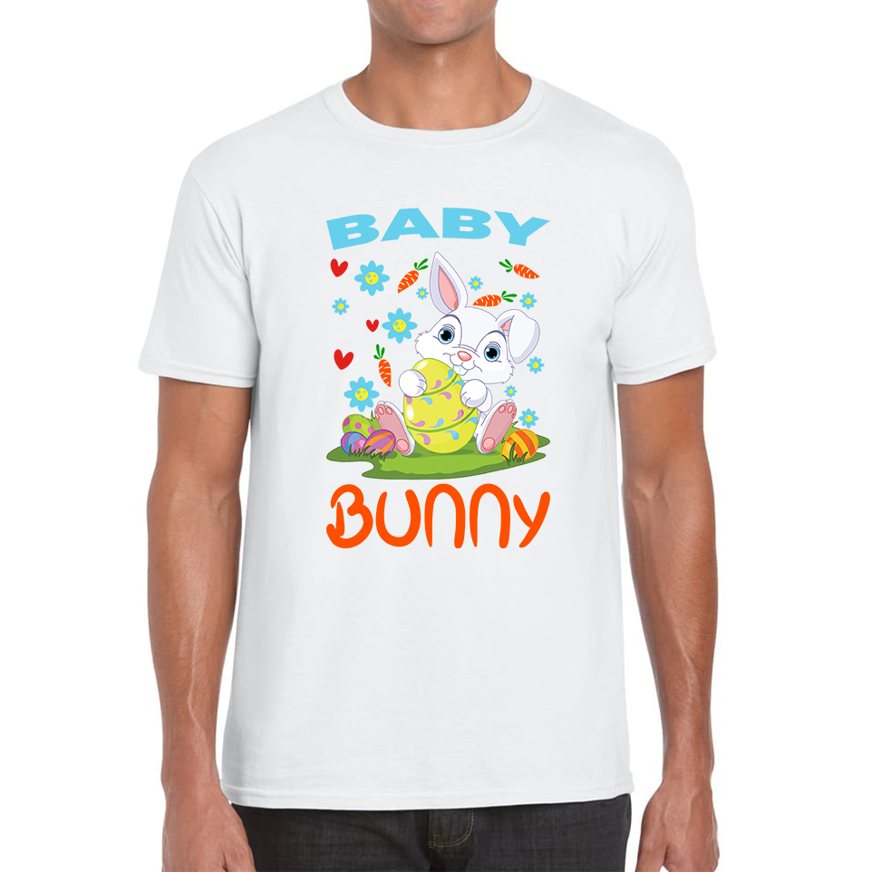 Baby Bunny Cute Little Bunny With Egg Happy Easter Day Mens Tee Top