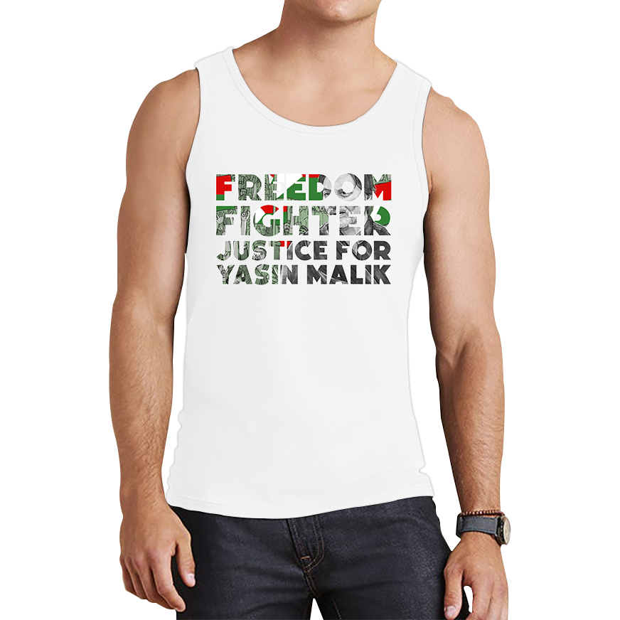 Freedom Fighter Justice For Yasin Malik Proud And Brave Leader Stand With Kashmir And Yasin Malik Tank Top