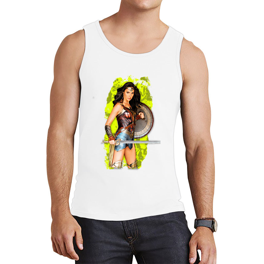 Gal Gadot Wonder Woman Shield Comic Book Character Wonder Girl Superhero Tank Top