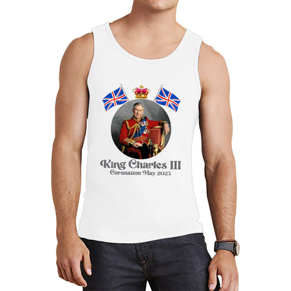 King Charles III 6th May 2023 Coronation British Flags Royal Crown CR III Union Jack His Majesty Tank Top
