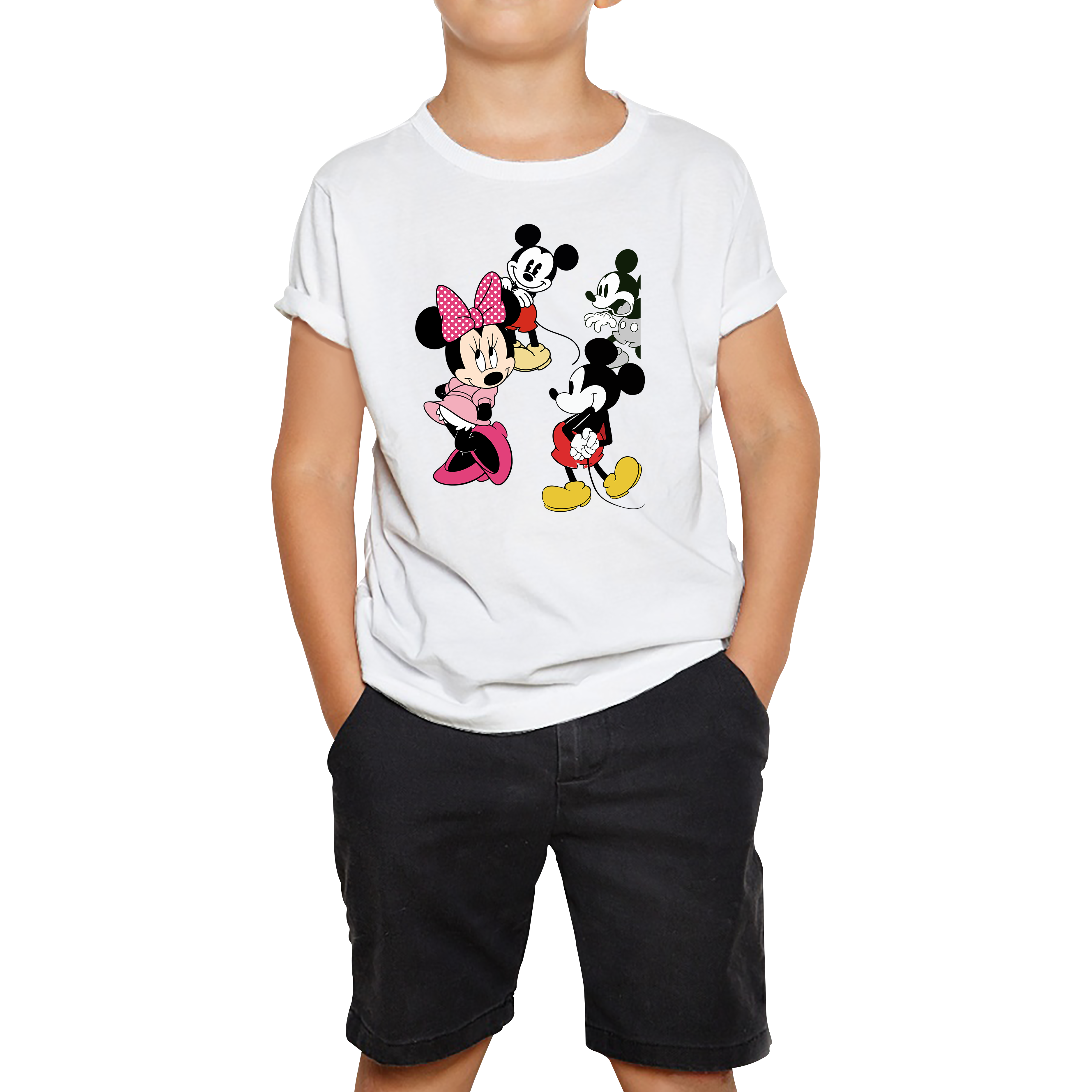 Disney Mickey & Minnie Mouse Disneyland Cartoon Characters Disney World Walt Disney Kids Tee