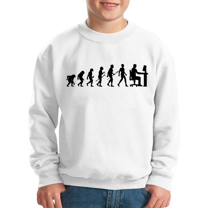 Evolution Of Computer Funny Human Evolution Programmer Coding Kids Jumper