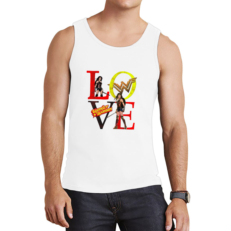 Love Wonder Woman Justice League Logo Wonder Woman Super Woman Comic Book Character DC Superhero Tank Top