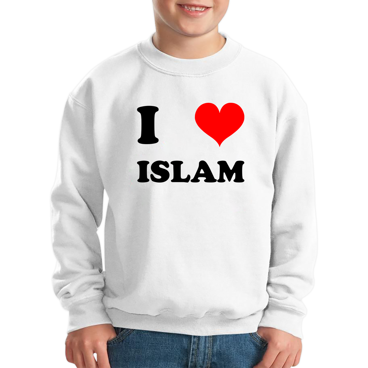 I Love Islam Spiritual Islamic Religious Muslim Religion Kids Jumper