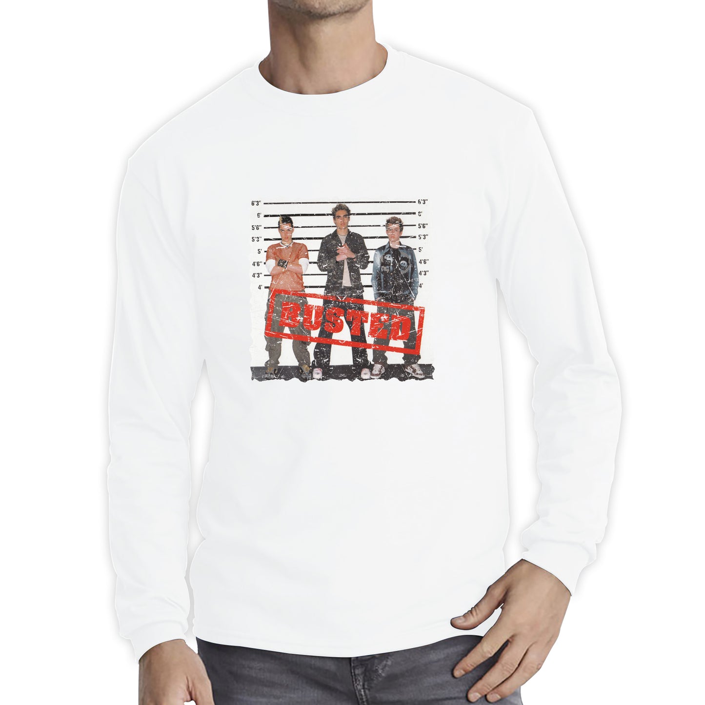Busted Debut Studio Album By Busted Busted English Pop Punk Band Busted 20th Anniversary Long Sleeve T Shirt