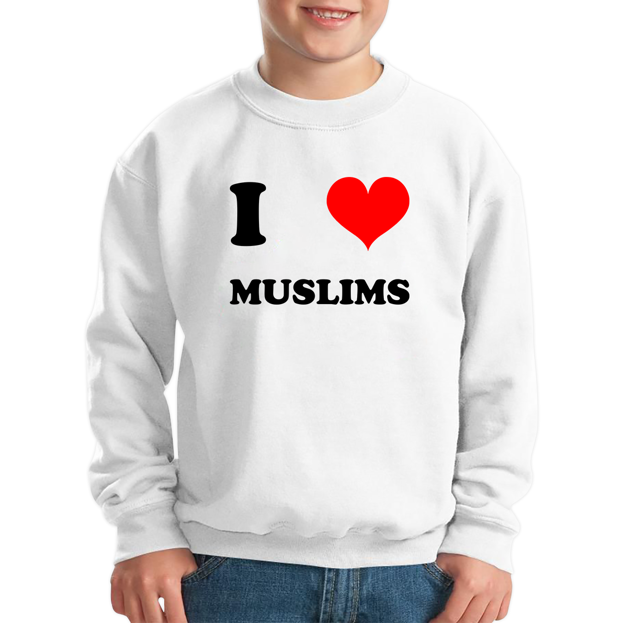 I Love Muslim Spiritual Islamic Religious Muslim Religion Kids Jumper