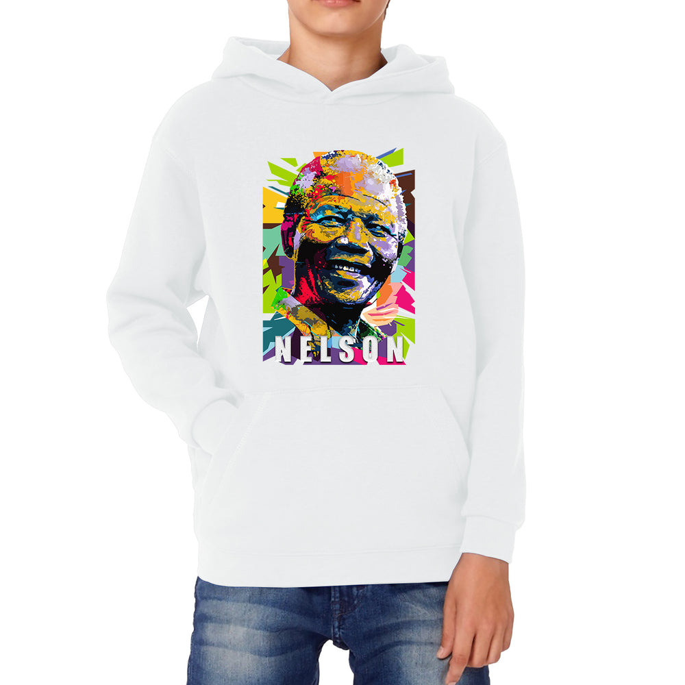 Nelson Mandela African freedom justice Political Leader Former President of South Africa Kids Hoodie