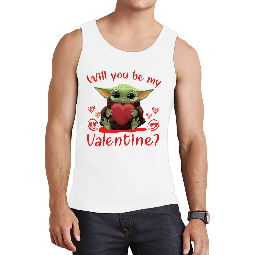 Baby Yoda Vest Will You Be My Valentine Tank Top