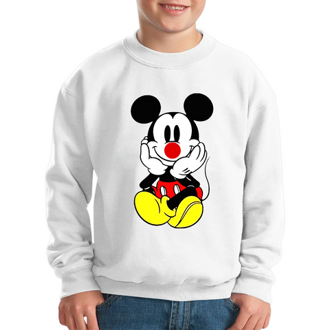 Mickey Mouse Red Nose Day Kids Sweatshirt. 50% Goes To Charity