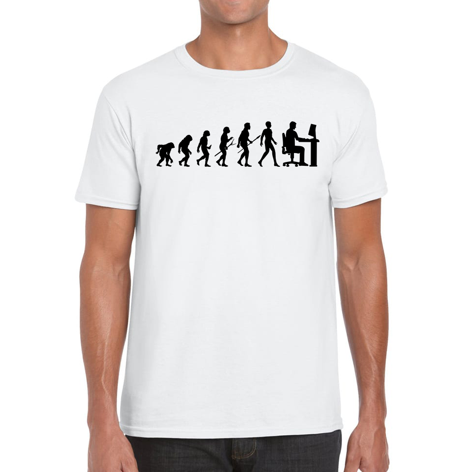 Evolution Of Computer Funny Human Evolution Programmer Coding Mens Tee Top