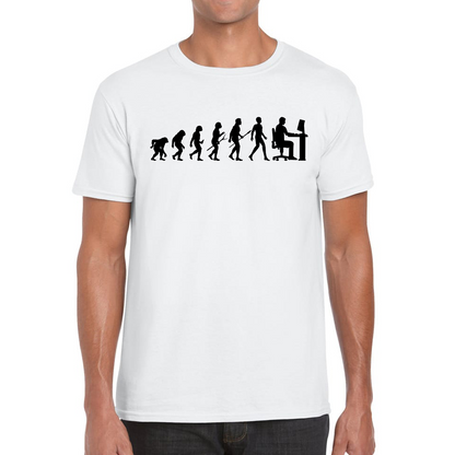 Evolution Of Computer Funny Human Evolution Programmer Coding Mens Tee Top