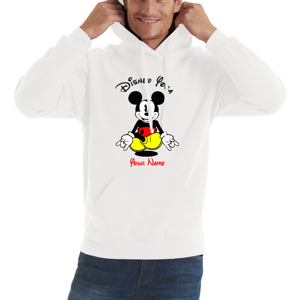 Personalised Disney Mickey Mouse Yoga Your Name Cute Cartoon Characters Unisex Hoodie
