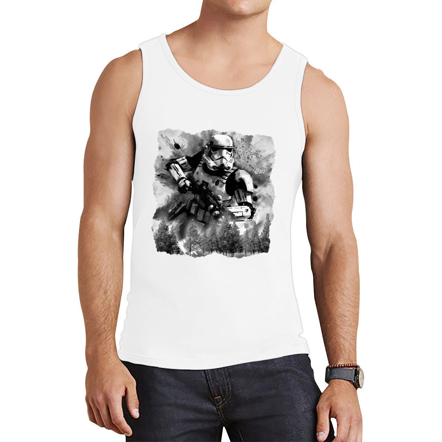 Hunter In The Forest Death Star Vintage Poster Graphic Movie Series Tank Top