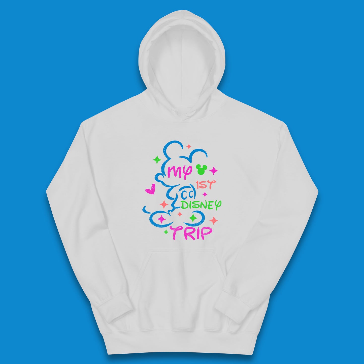 My 1st Disney Trip Disney Mickey Mouse Minnie Mouse Disneyland Trip Vacations Disney World Kids Hoodie