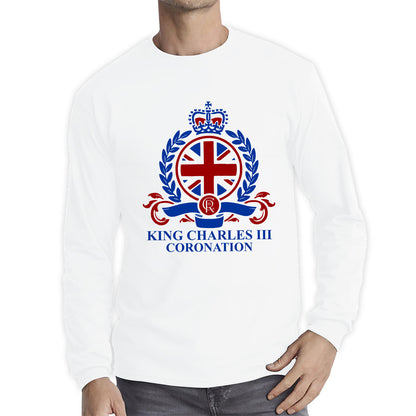 King Charles III Coronation 2023 CR III King Of England United Kingdom His Majesty Long Sleeve T Shirt