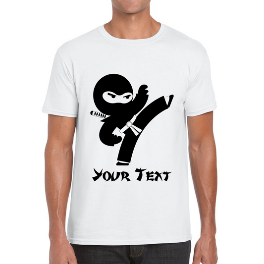 Personalised Ninja Your Name Retro Ninja Warrior Martial Arts Judo Karate Mens Tee Top